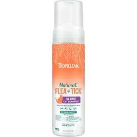 Tropiclean Natural Flea & Tick Waterless Shampoo for Cats, 7.4-oz