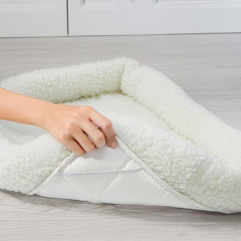 MidWest Quiet Time Fleece Bolster Pet Bed image number null