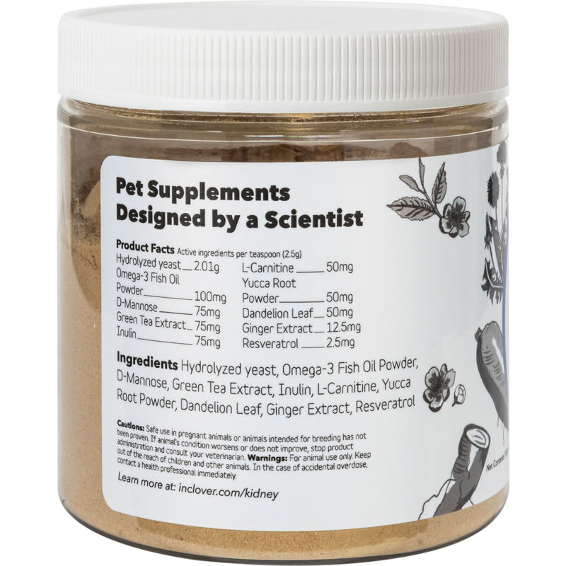 InClover Powder Dog & Cat Supplement, Kidney, Cleanse + Detox, 100-g image number null