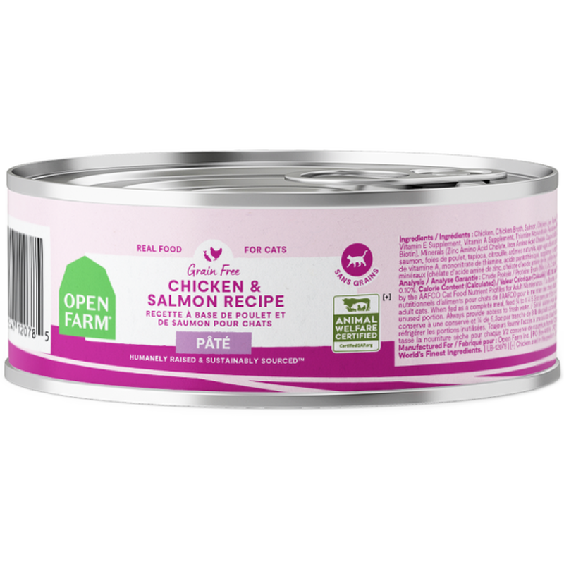 Open Farm Canned Cat Food, Pate, Chicken & Salmon, 5.3-oz image number null