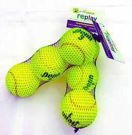 Green Planet Pet Products Replay Repurposed Tennis Ball Dog Toys, 3-pack