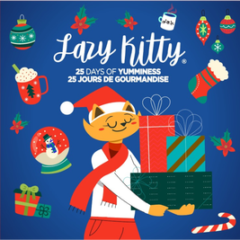 Lazy Kitty Holiday Advent Calendar with Assorted Cat Treats