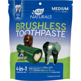 Ark Naturals Brushless Toothpaste Dog Dental Chews, Medium