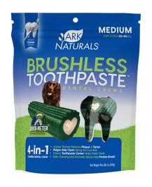Ark Naturals Brushless Toothpaste Dog Dental Chews, Medium
