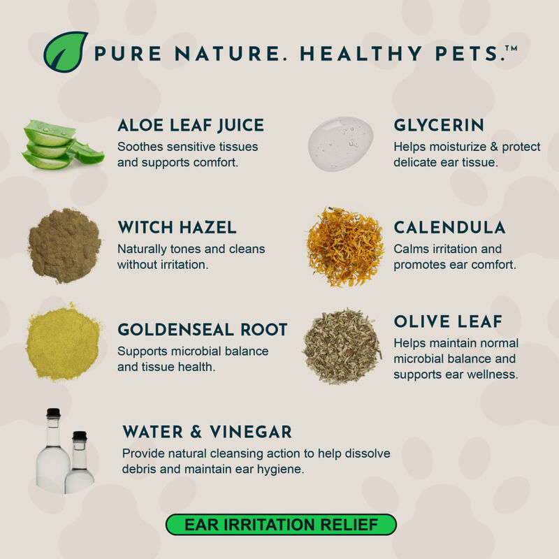 Animal Essentials Herbal Ear Rinse for Dogs & Cats, 4-oz image number null
