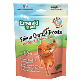 Emerald Pet Dental Cat Treats, Salmon, 3-oz