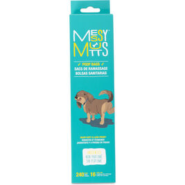 Messy Mutts Advanced Biorecycle Poop Bag Rolls, Teal, 16 Rolls, 240-count