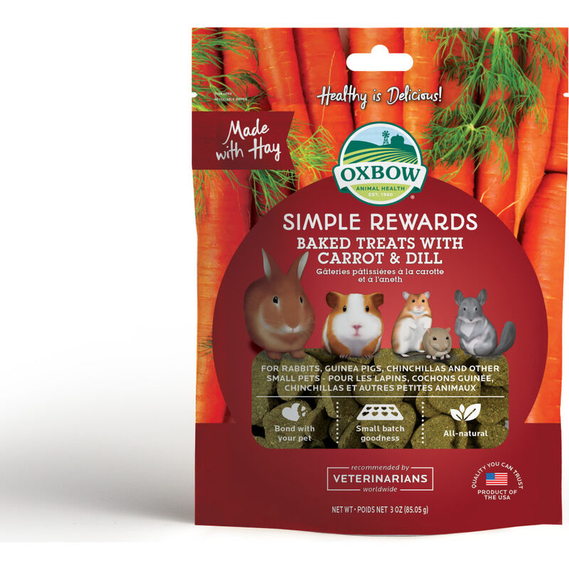Oxbow Simple Rewards Oven Baked with Carrot & Dill Small Animal Treats, 3-oz image number null