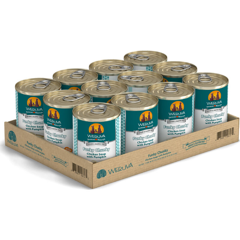 Weruva Classic Canned Dog Food, Funky Chunky, Chicken Soup & Pumpkin, 14-oz image number null