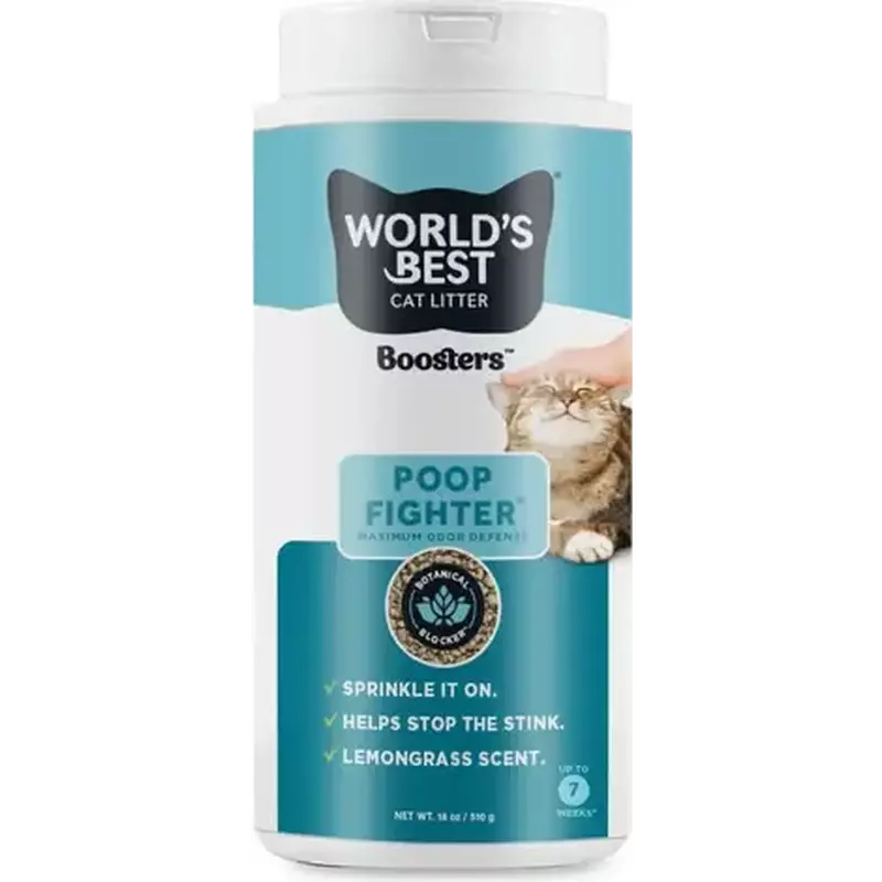 World's Best Poop Fighter Boosters Litter Additive, 18-oz image number null