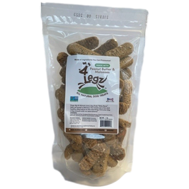 4Legz Bulk Biscuit Dog Treats, "Kitty Roca" Peanut Butter & Molasses, 1-lb
