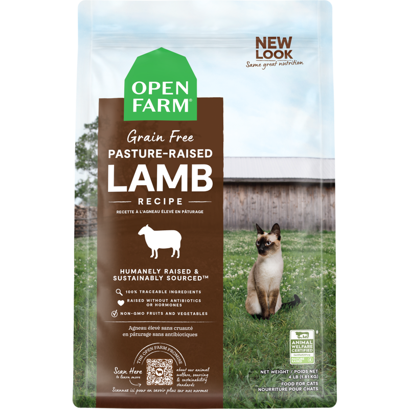 Open Farm Grain-Free Dry Cat Food, Lamb, 4-lb image number null