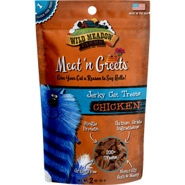 Wild Meadow Farms Meat n' Greets Jerky Cat Treats, Chicken, 2-oz