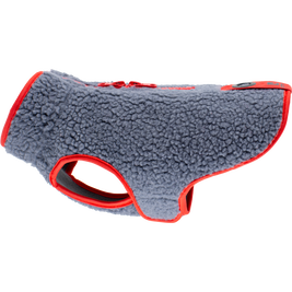 RC Pets Tundra Fleece Dog Coat, Dark Grey & Goji Berry