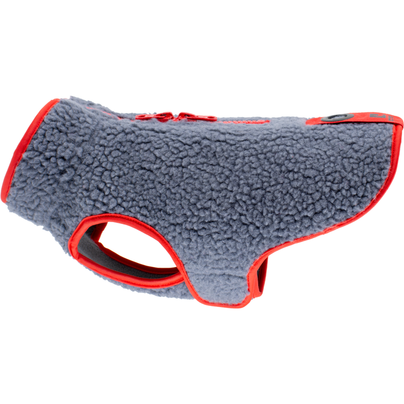 RC Pets Tundra Fleece Dog Coat, Dark Grey & Goji Berry image number null