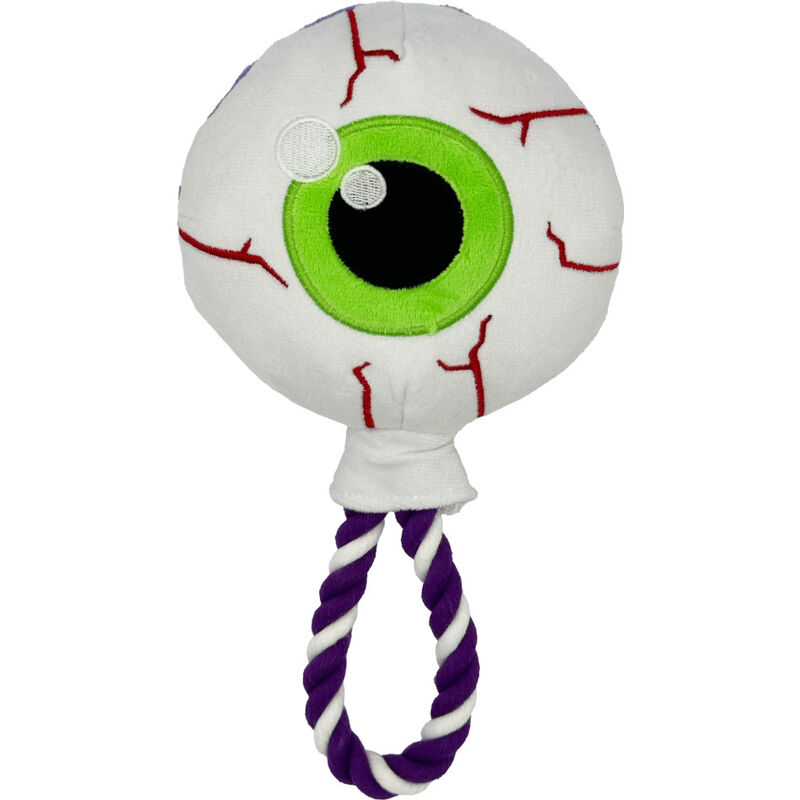 Huxley & Kent Halloween Power Plush Dog Toy, Eyeball Safety Pop image number null