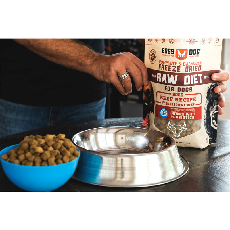 Boss Dog Raw Freeze-Dried Dog Food, Beef, 12-oz image number null