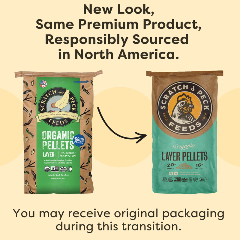 Scratch and Peck Feeds Organic Chicken & Duck Feed, Layer Pellets 16%, 35-lb image number null