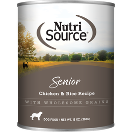 NutriSource Grain Inclusive Canned Dog Food, Senior