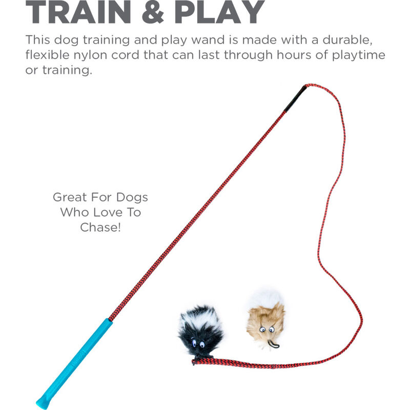 Outward Hound Tail Teaser Wand Lure Dog Toy image number null