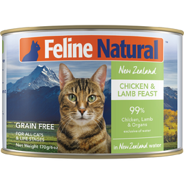 Feline Natural Canned Cat Food, Chicken & Lamb
