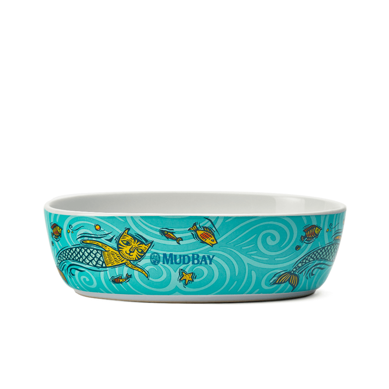 Oval store cat bowl