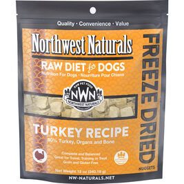 Northwest Naturals Raw Freeze-Dried Dog Food, Nuggets, Turkey