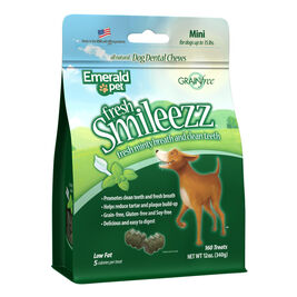 Emerald Pet Fresh Smileezz Dental Dog Treats, Mini, 12-oz