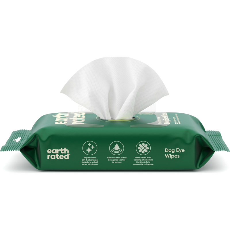 Earth Rated Dog Eye Cleansing Wipes, Fragrance Free, 60-count image number null