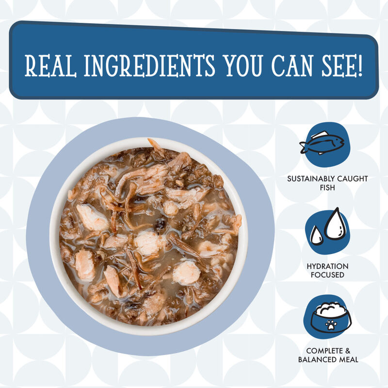 Cats in the Kitchen Originals Wet Cat Food, 1 if By Land 2 is By Sea, Tuna Beef & Salmon, 3-oz image number null