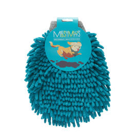 Messy Mutts Microfiber Pet Grooming Mitt, Blue