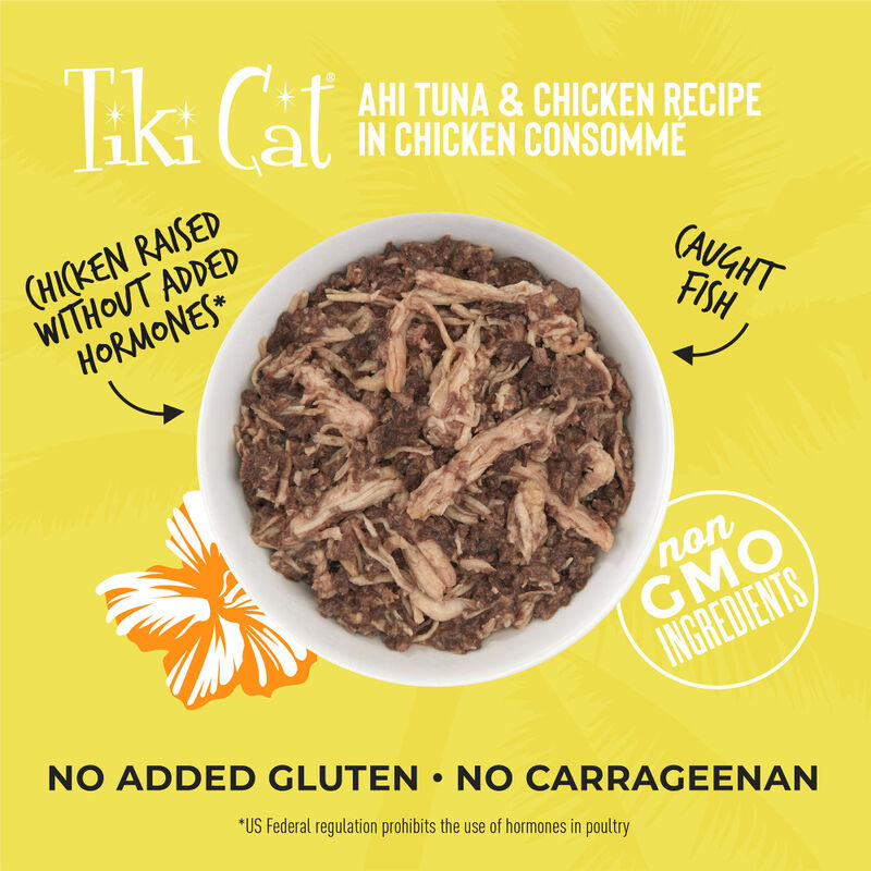 Tiki Cat Luau Canned Cat Food, Ahi Tuna & Chicken, 6-oz image number null