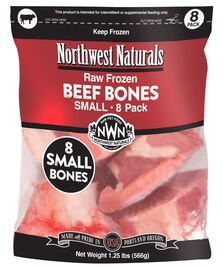 Northwest Naturals Raw Frozen Beef Bone Dog Treats, Small, 8-pk