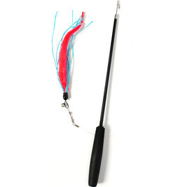 Dezi & Roo Wiggly Wand with Fuzzy Worm Attachment Cat Toy