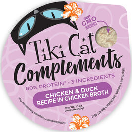 Tiki Cat Born Carnivore Complements Cat Food Topper, Chicken & Duck, 2.1-oz