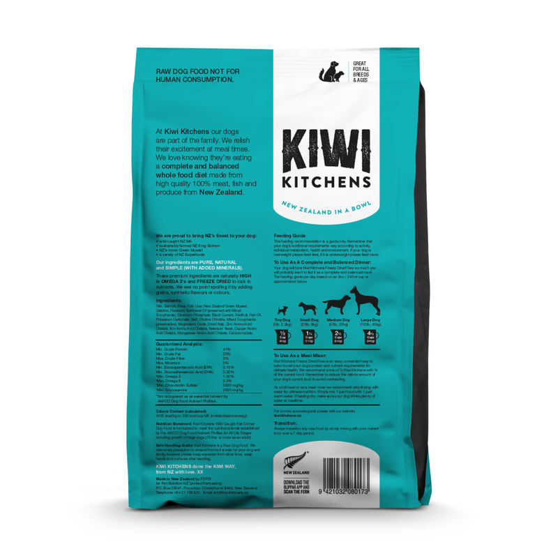 Mud Bay Buy Kiwi Kitchens Raw Freeze Dried Fish Dinner for USD 32.99