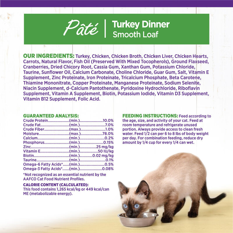 Wellness Complete Health Pate Canned Cat Food, Turkey image number null