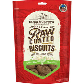 Stella & Chewy's Raw Coated Biscuits Dog Treats, Duck, 9-oz
