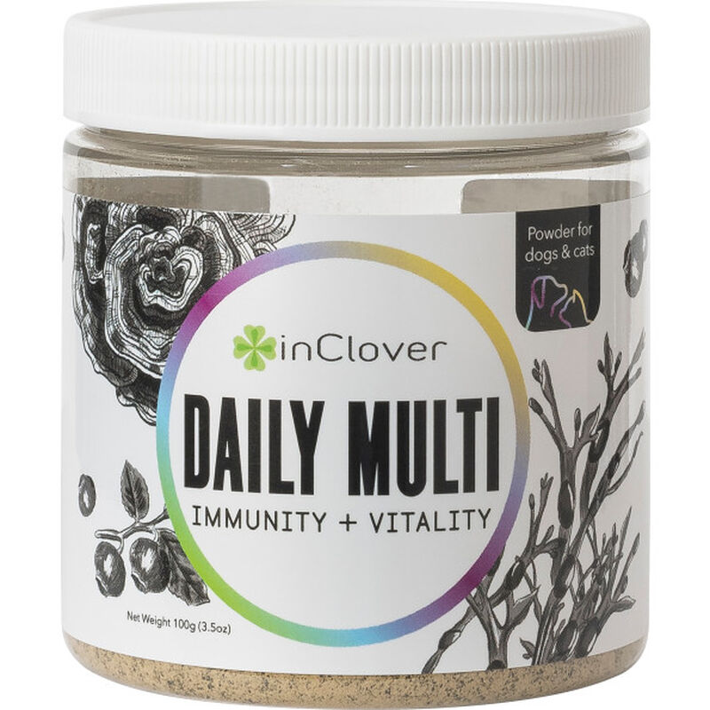 InClover Powder Dog & Cat Supplement, Daily Multi, Immunity + Vitality, 100-g image number null