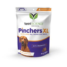 VetriScience Pinchers XL Pill-Hiding Dog Treats, Peanut Butter, 25-count