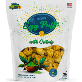 Wild Meadow Farms Egg Puffs Cat Treats, Catnip, 1-oz