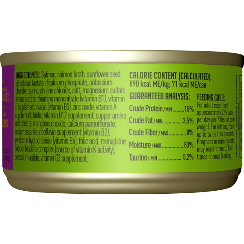 Tiki Cat Luau Canned Cat Food, Wild Salmon, 2.8-oz image number null