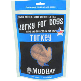 Mud Bay Jerky Dog Treats, Turkey, 12-oz
