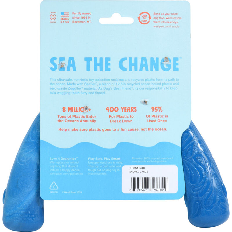 West Paw Seaflex Dog Toy, Snorkl, Large image number null