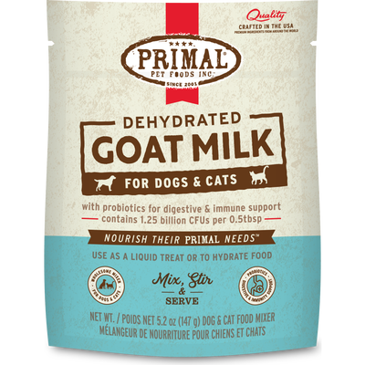 Primal Dehydrated Goat Milk For Dogs & Cats, 5.2-oz