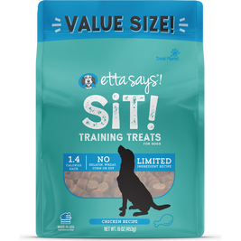 Etta Says! Sit! Dog Training Treats, Chicken, 16-oz