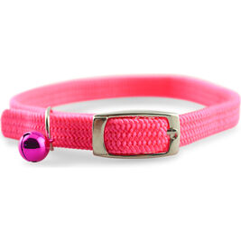OmniPet Kool Kat Safety Stretch Nylon Cat Collar, Neon Pink