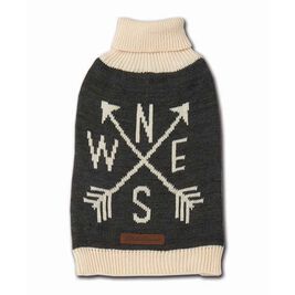 PetRageous Designs Dog Sweater, Charcoal Compass