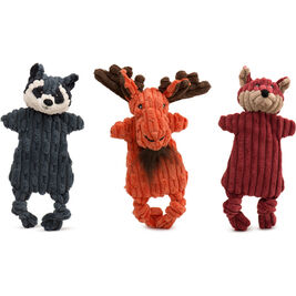 Hugglehounds HuggleFlatties Dog Toy, Small, Woodland Assortment
