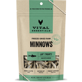 Vital Essentials Raw Freeze-Dried Cat Treats, Minnows, 1-oz